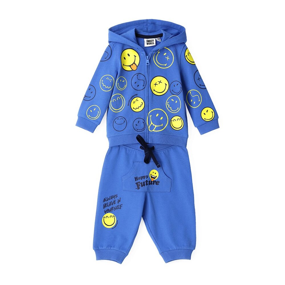 New-Original Marines, Italy-US Seller-SMILEY FACE COTTON TODDLER BOY OUTFIT SET